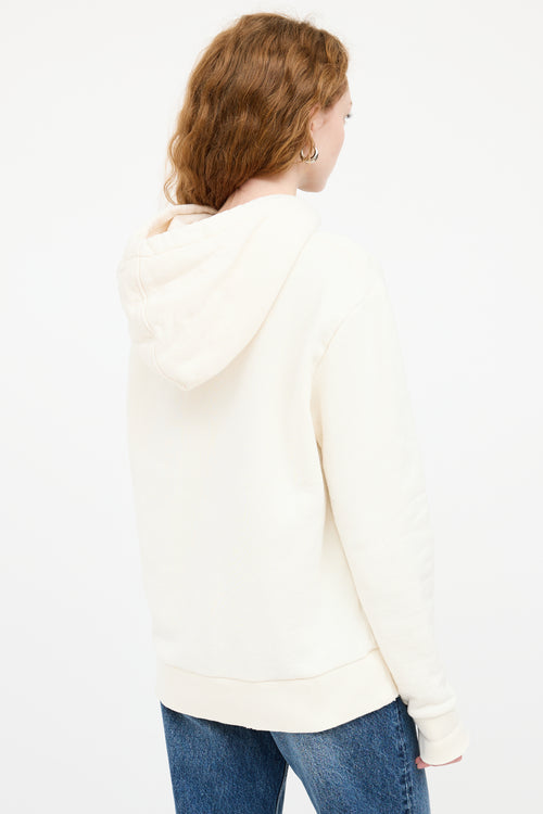 Gucci Cream & Multicolour GG Logo Hoodie