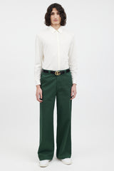 Gucci Cream Knit Button Up Shirt