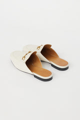Gucci Cream Leather Princetown Mule