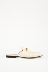 Gucci Cream Leather Princetown Mule