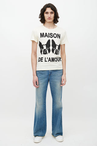 Gucci Cream & Multicolour Maison De L'Amour T-Shirt