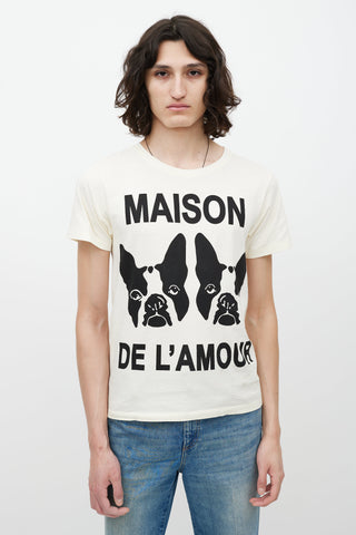 Gucci Cream & Multicolour Maison De L'Amour T-Shirt