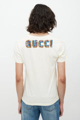 Gucci Cream & Multicolour Maison De L'Amour T-Shirt