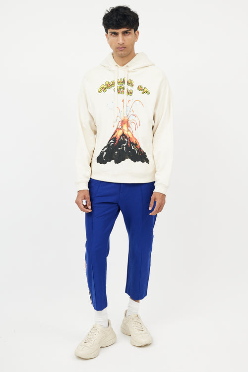 Gucci Cream & Multicolour Mouth Of Fire Hoodie
