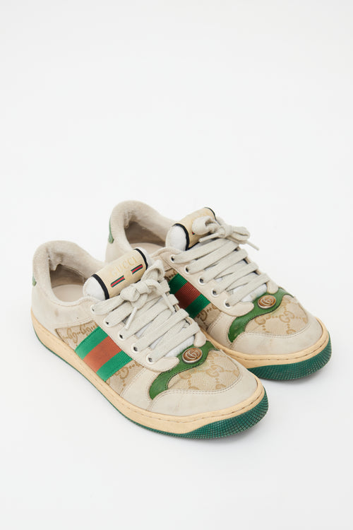 Gucci Cream & Multicolour Screener Sneaker