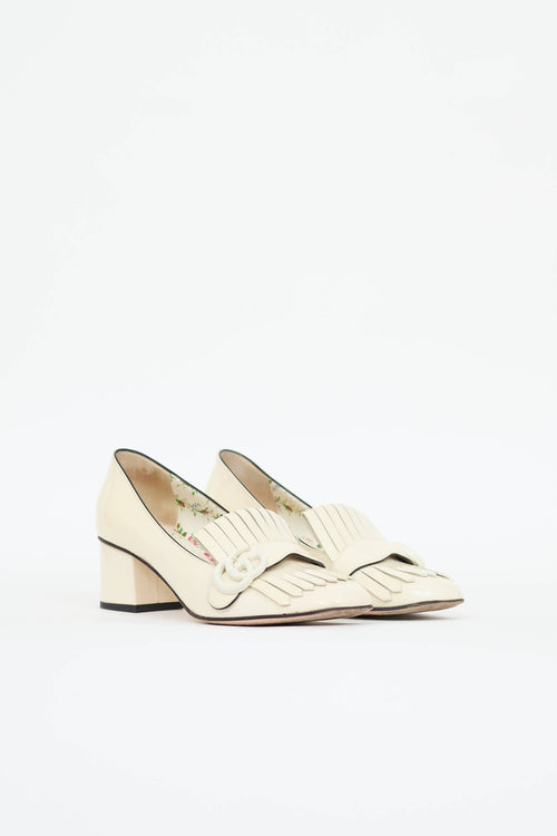 Gucci Patent Marmont Fringe Pump