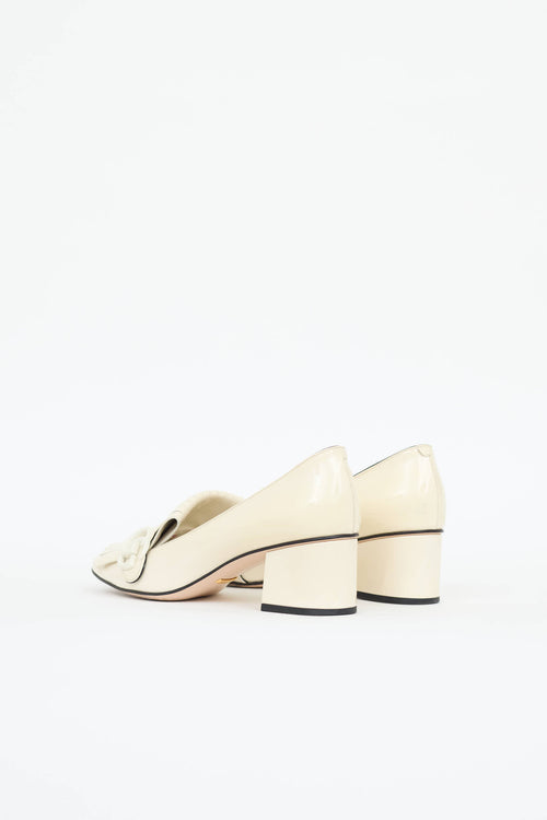 Gucci Patent Marmont Fringe Pump