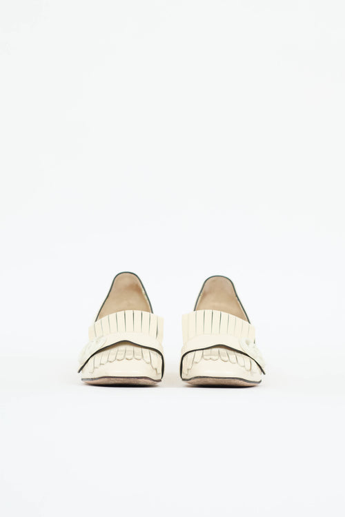 Gucci Patent Marmont Fringe Pump