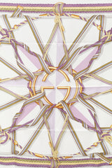 Gucci Cream & Purple Silk Rope Scarf