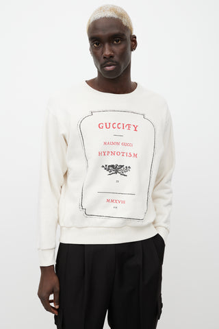 Gucci Cream & Red Guccify Sweatshirt