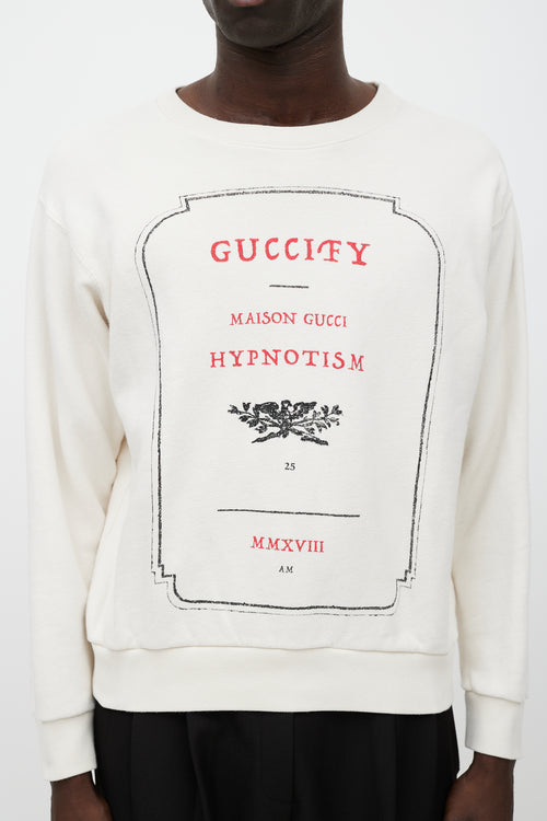 Gucci Cream & Red Guccify Sweatshirt