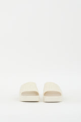 Gucci Cream Rubber Logo Sandal
