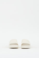 Gucci Cream Rubber Logo Sandal