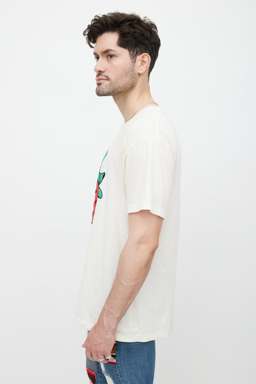 Gucci // Cream Strawberry Sequin Logo T-Shirt – VSP Consignment