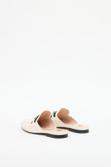 Gucci Cream Webbed Horsebit Mule