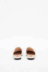 Gucci Cream Webbed Horsebit Mule