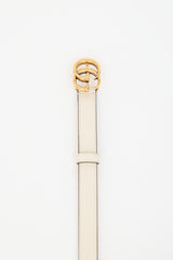  Cream Leather GG Marmont Thin Belt