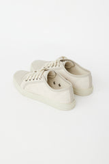 Gucci Cream Leather & Canvas GG Sneaker