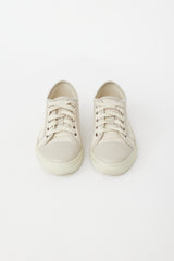 Gucci Cream Leather & Canvas GG Sneaker