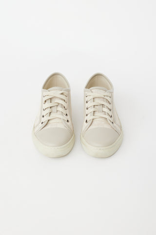 Gucci Cream Leather & Canvas GG Sneaker