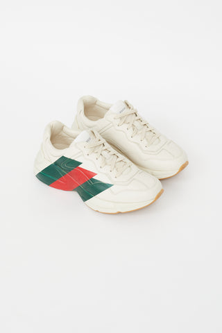 Gucci Cream & Multicolour Rhyton Web Chunky Sneaker