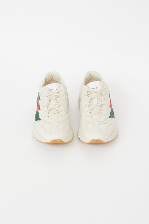 Gucci Cream & Multicolour Rhyton Web Chunky Sneaker