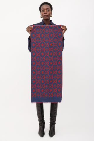 Gucci Cruise 2019 GG Monogram & Bee Scarf