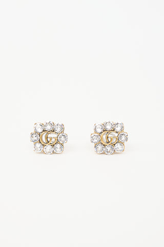 Gucci Crystal GG Clip On Earrings