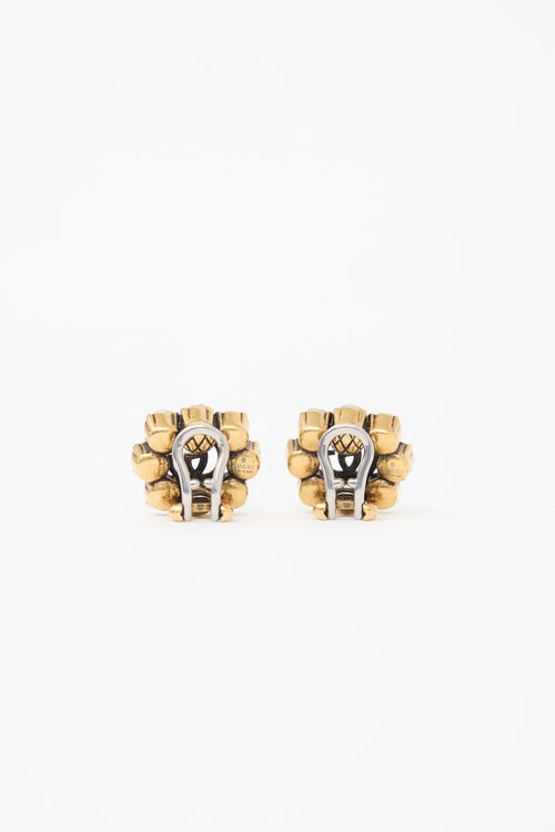 Gucci Crystal GG Clip On Earrings