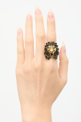 Gucci Crystal Embellished Ring