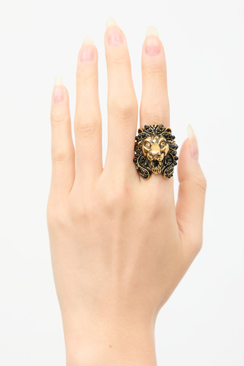Gucci Crystal Embellished Ring