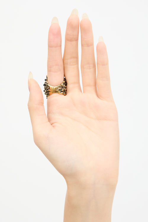Gucci Crystal Embellished Ring