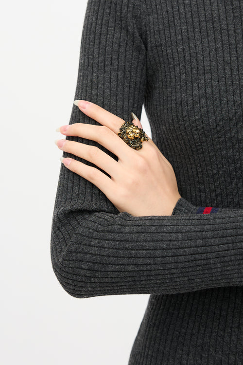Gucci Crystal Embellished Ring