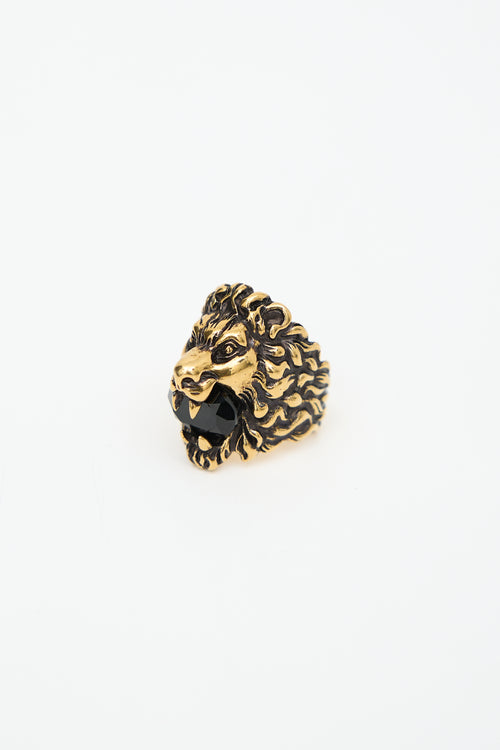 Gucci Crystal Head Ring