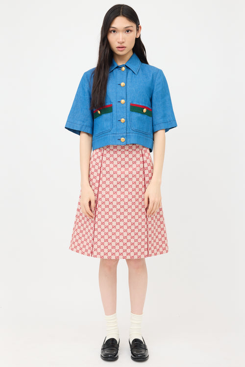 Gucci Denim Cropped Shirt