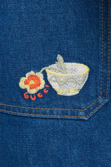 Gucci Denim Embroidered Shorts
