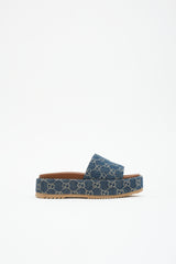 Gucci Denim Allover GG Slide