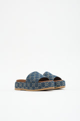 Gucci Denim Allover GG Slide