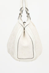 Gucci Diamante Raffia & Leather Medium Sukey Bag