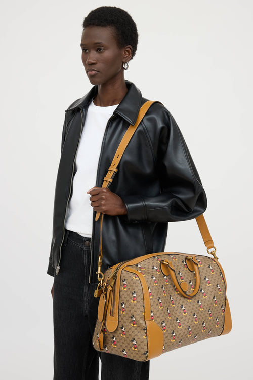 Gucci X Disney Mickey Mouse Monogram Duffle Bag
