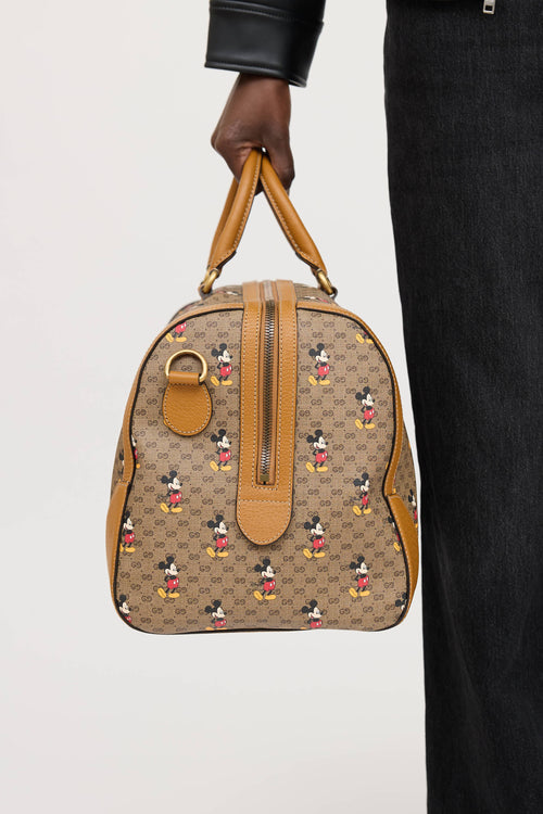 Gucci X Disney Mickey Mouse Monogram Duffle Bag