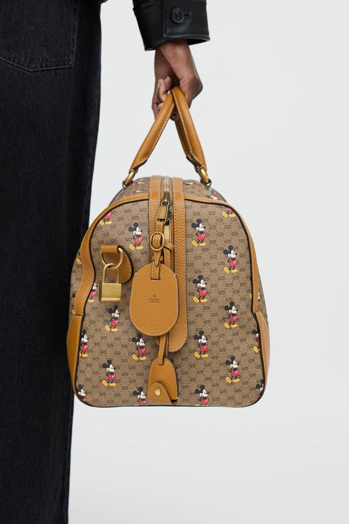 Gucci X Disney Mickey Mouse Monogram Duffle Bag