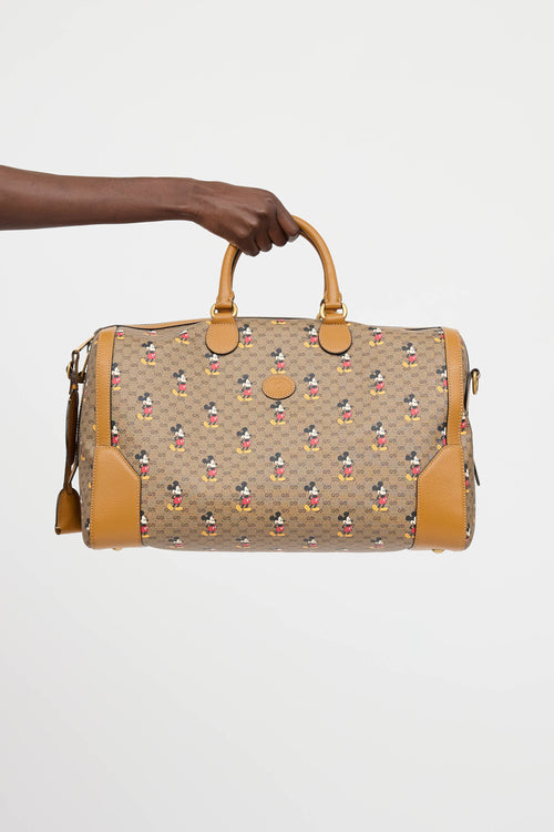 Gucci X Disney Mickey Mouse Monogram Duffle Bag