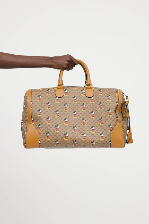 Gucci X Disney Mickey Mouse Monogram Duffle Bag