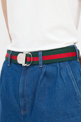 Gucci Double Ring Web Belt