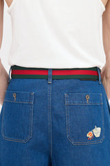 Gucci Double Ring Web Belt