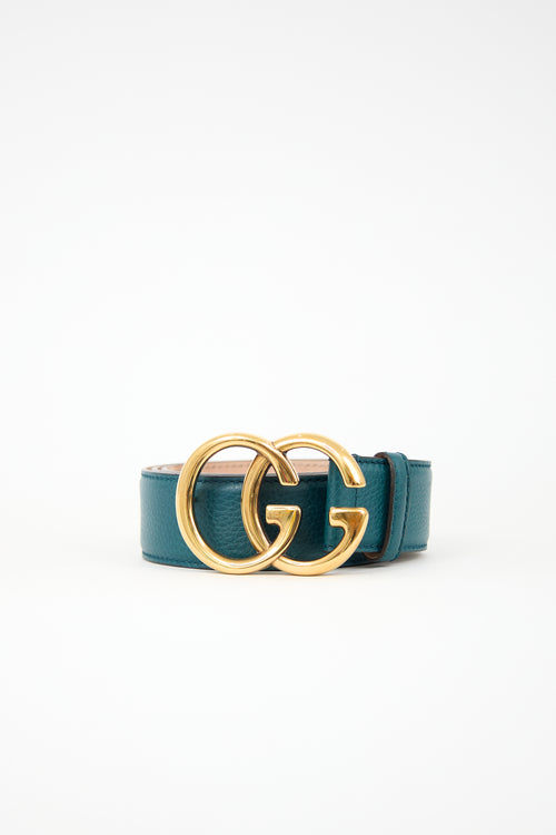 Gucci Grained Leather GG Marmont Belt
