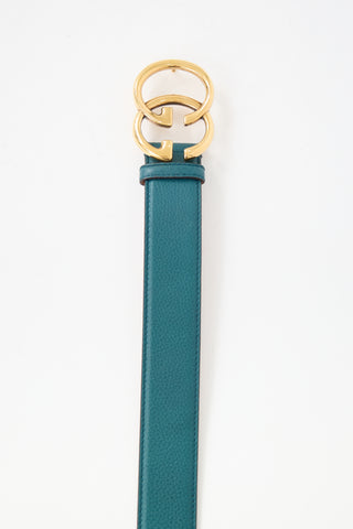 Gucci Grained Leather GG Marmont Belt