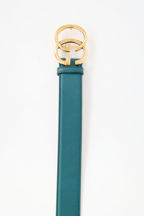 Gucci Grained Leather GG Marmont Belt