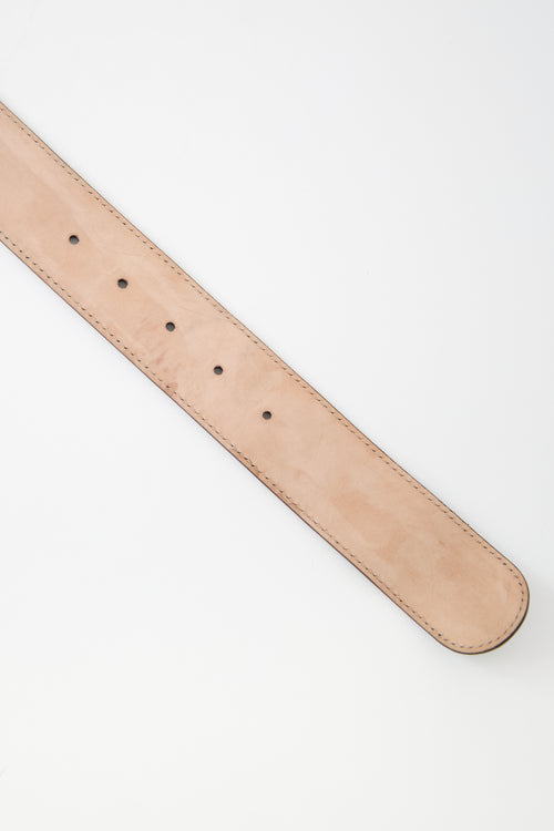 Gucci Grained Leather GG Marmont Belt